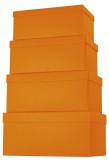 Stewo Geschenkkarton One Colour - 4 tlg., hoch, orange Geschenkschachtel One Colour orange Karton