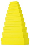 Stewo Geschenkkarton One Colour - 10 tlg., flach, gelb Geschenkschachtel One Colour gelb rechteckig