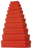 Stewo Geschenkkarton One Colour - 10 tlg., flach, rot Geschenkschachtel One Colour rot rechteckig