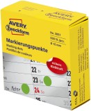 Avery Zweckform® 3851 Markierungspunkte - Ø 10 mm, Spender mit 800 Etiketten, grün grün Ø 10 mm
