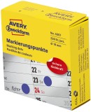 Avery Zweckform® 3857 Markierungspunkte - Ø 19 mm, Spender mit 250 Etiketten, blau blau Ø 19 mm