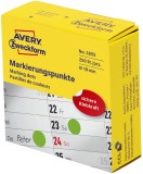Avery Zweckform® 3855 Markierungspunkte - Ø 19 mm, Spender mit 250 Etiketten, grün grün Ø 19 mm