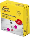 Avery Zweckform® 3854 Markierungspunkte - Ø 19 mm, Spender mit 250 Etiketten, magenta magenta