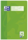 Oxford Heft A4 / 16 Blatt Lineatur 25 - Touch grün Heft 25 9 mm liniert, weißer Rand rechts grün