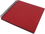 Rössler Papier Fotospiralbuch SOHO - 29 x 29 cm, 60 Seiten, rot Fotoalbum SOHO neutral rot 290 mm