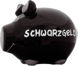KCG Spardose Schwein Schwarzgeld - Keramik, klein Spardose Schwein Schwarzgeld 12,5 cm 9 cm