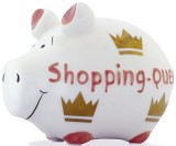 KCG Spardose Schwein Shopping Queen - Keramik, klein Spardose Schwein Shopping Queen 12,5 cm 9 cm
