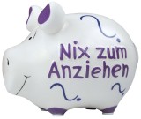 KCG Spardose Schwein nix zum anziehen - Keramik, klein Spardose Schwein nix zum anziehen 12,5 cm