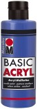 Marabu Basic Acryl - Mittelblau 052, 80 ml Acrylfarbe mittelblau 80 ml