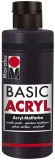 Marabu Basic Acryl - Schwarz 073, 80 ml Acrylfarbe schwarz 80 ml
