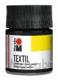Marabu Textil - Schwarz 073, 50 ml Textilfarbe schwarz für helle Textilien bis 60 °C 50 ml
