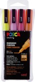 uni POSCA Marker - 0,9 - 1,3 mm, 4er Set Glitter sortiert Pigmentmarker sortiert 0,9 - 1,3 mm