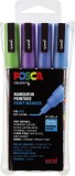 uni POSCA Marker - 0,9 - 1,3 mm, 4er Set Glitter sortiert Pigmentmarker sortiert 0,9 - 1,3 mm