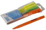 DONAU Textmarker - Etui 4 Stifte, sortiert Textmarker sortiert - gelb, orange, grün 1 - 4 mm 14 cm