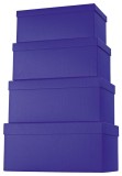 Stewo Geschenkkarton One Colour - 4 tlg., hoch, dunkelblau Geschenkschachtel One Colour dunkelblau