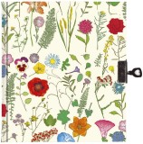 VENCEREMOS Tagebuch Flora - 240 Seiten, 16 x 19 cm mit Schloss Tagebuch 240 weiße Seiten 16 cm