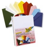 Folia Briefumschlag - C 6, 10 Farben sortiert,  120 g/qm, 50 Stück Briefumschlag ohne Fenster C6