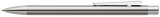 Faber-Castell Kugelschreiber NEO Slim - B, Edelstahl, glänzend Kugelschreiber Druckmechanik schwarz