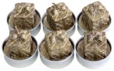 Teelichter Weihnachten Paket - gold, 6 Stück Mindestabnahmemenge 3 Pack à 6 Stück Teelicht gold