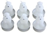 Teelichter Weihnachten Eisbär - 6 Stück Mindestabnahmemenge 3 Pack à 6 Stück Teelicht Eisbär