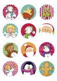 Herma 15232 Sticker MAGIC Weihnachtssymbole - Stone Weihnachtsetiketten Weihnachtssymbole 12 Stück