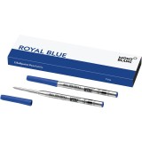 Montblanc® Kugelschreibermine - F, 2 Minen, royal blue Großraummine blau F Metall-Großraummine