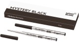 Montblanc® Kugelschreibermine - F, 2 Minen, mystery black Großraummine schwarz F