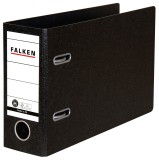 Falken Ordner - A5 quer, 80mm, Hartpappe, schwarz Ordner A5 quer 80 mm schwarz Hartpappe