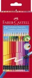 FABER-CASTELL Farbstifte mit Radierer - 24 Farben sortiert radierbare Farbstifte Farbstiftetui weich