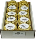 Goldina® Cordonettkordel - 2 mm x 10 m, gold Mindestabnahmemenge = 10 Stück Geschenkband gold 2 mm
