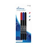 MediaRange Multimedia Markerset, 3er Set CD-Marker blau, rot, schwarz ca. 0,7 mm Rundspitze