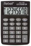 Rebell® Taschenrechner HC108 BX Taschenrechner schwarz 8-stellig 88 x 58 x 8 mm Batteriebetrieb