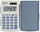 SHARP Taschenrechner EL-243S Taschenrechner grau/blau 8-stellig Solar- und Batteriebetrieb 51 g
