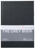 Hahnemühle TheGreyBook - A5 HF, 120 g/qm, grau, 40 Blatt Skizzenbuch A5 120 g/qm grau 40 Blatt