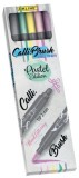 ONLINE® Faserschreiber Calli.Brush Duo - pastell Farben, 5 Stück sortiert Kalligrafiestift 2 mm