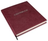 NepaLokta Gästebuch - 21 x 24 cm, mit Wortprägung, bordeaux Gästebuch neutral bordeaux 21 cm