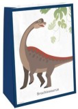 amscan® Partytüte Dinosaurier - 8 Stück mit Sticker Partytüte Dinosaurier 15 cm 21 cm Papier