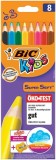 BiC® Buntstifte Kids Supersoft - 8-farbig sortiert, inkl. Jumbospitzer Farbstiftetui 5,8 mm