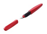 Pelikan® Füller Twist® - Feder M, Fiery Red dreieckige Form mit weicher Griffzone Füllhalter M