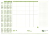 Ursus Green Schreibunterlage - 525 x 375 mm, Recycling-Papier, 30 Blatt weiß/grün Recycling-Papier