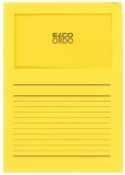 Elco Sichtmappen Ordo classico - gelb, 120g, 10 Stück, Sichtfenster und Linien Sichtmappe Papier
