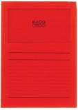 Elco Sichtmappen Ordo classico - rot, 120g, 10 Stück, Sichtfenster und Linien Sichtmappe Papier