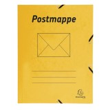 Exacompta Sammelmappe Postmappe - A4, 425 g/qm, Gummizug, 3 Klappen, gelb Sammelmappe Postmappe gelb