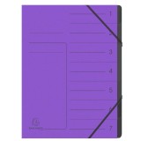 Exacompta Ordnungsmappe - 7 Fächer, A4, Colorspan-Karton, violett Ordnungsmappe 7 violett A4