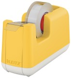Leitz 5367 Klebeband-Tischabroller Cosy - ABS-Kunststoff, gelb matt inkl. Klebeband Tischabroller