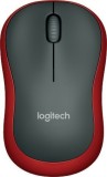 Logitech Maus M185 Wireless Optisch schwarz/rot kabellos Maus schwarz/rot USB-Empfänger kabellos