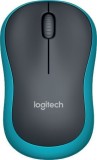 Logitech Maus M185 Wireless Optisch schwarz/blau kabellos Maus schwarz/blau USB-Empfänger kabellos
