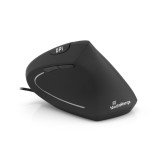 MediaRange Maus MROS230 - ergonomisch, 6 Tasten, optisch, kabelgebunden, schwarz Rechtshänder Maus