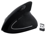 MediaRange Maus MROS232 - ergonomisch, 6 Tasten, optisch, kabellos, schwarz Rechtshänder Maus 65 mm