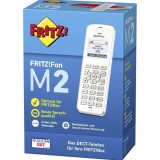 FRITZ!Fon M2 Schnurloses Telefon VoIP Telefon weiß/silber DECT-GAP bis 15 Stunden bis 240 Stunden